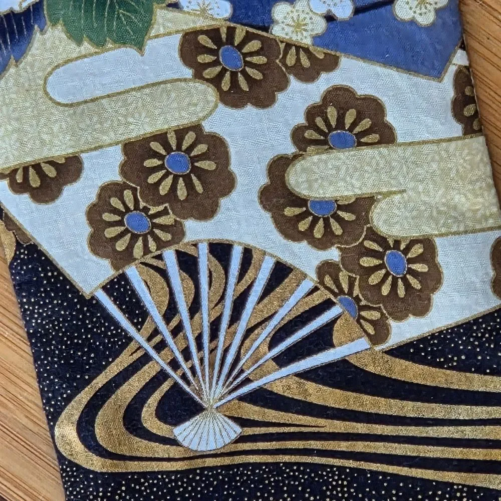 Crossbody Phone Bag ID Card Slot LOT OF 2 Decorative Asian Prints Gingko NWOT